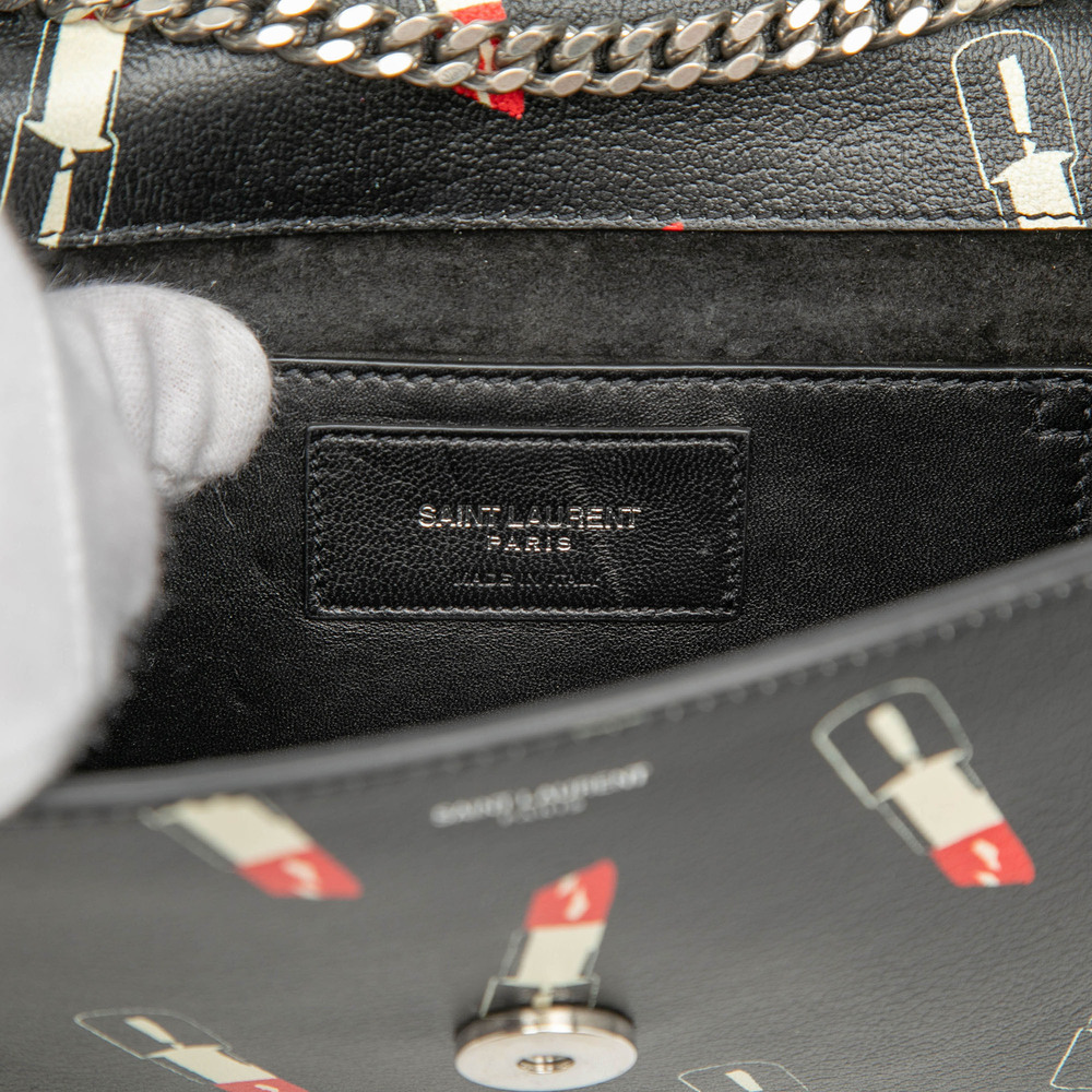 Pre-Loved Saint Laurent Calfskin Lipstick Print Betty Crossbody - Picture 5 of 7